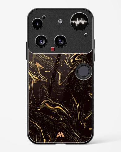 Black Gold Marble Glass Case Phone Cover (Nothing)