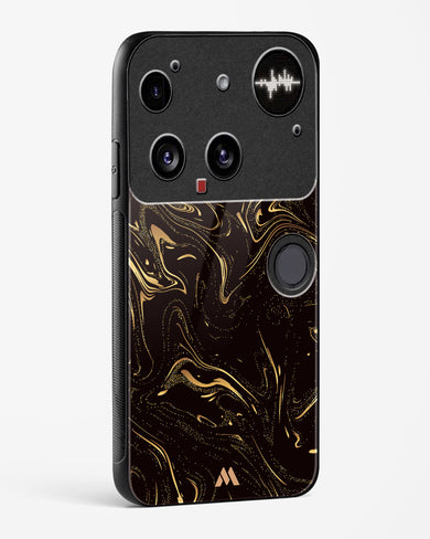 Black Gold Marble Glass Case Phone Cover (Nothing)