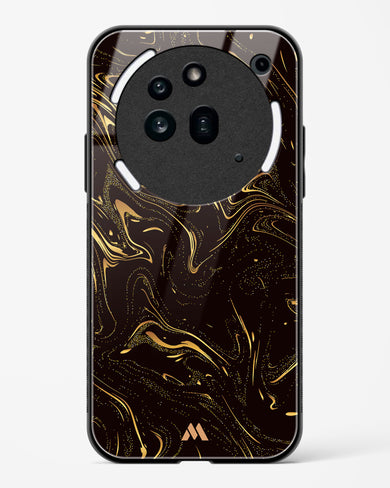 Black Gold Marble Glass Case Phone Cover (Nothing)