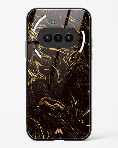 Black Gold Marble Glass Case Phone Cover (Nothing)