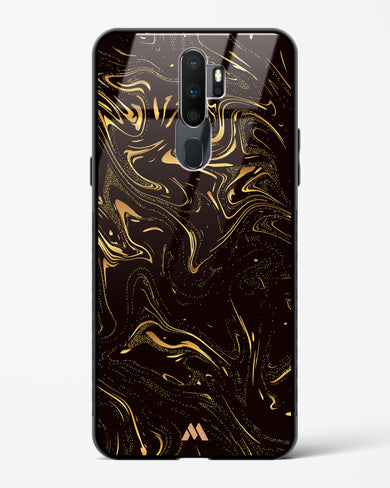 Black Gold Marble Glass Case Phone Cover-(Oppo)