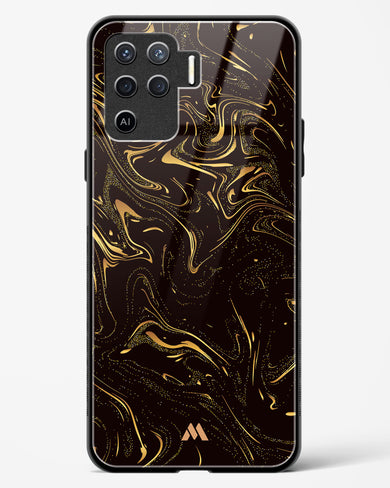 Black Gold Marble Glass Case Phone Cover-(Oppo)