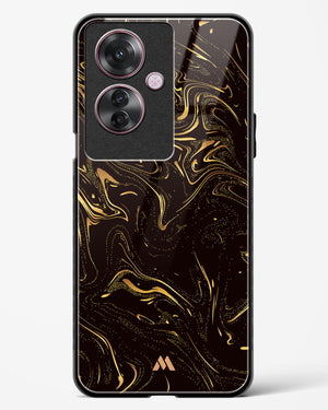Black Gold Marble Glass Case Phone Cover (Oppo)