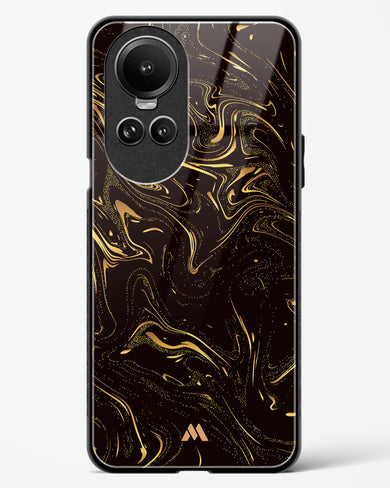 Black Gold Marble Glass Case Phone Cover (Oppo)