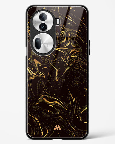 Black Gold Marble Glass Case Phone Cover (Oppo)