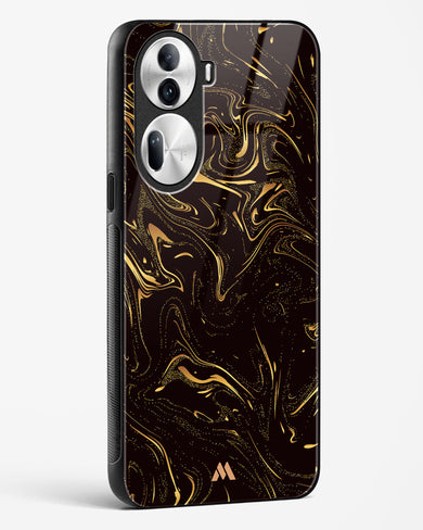 Black Gold Marble Glass Case Phone Cover (Oppo)