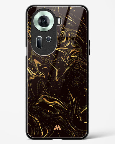 Black Gold Marble Glass Case Phone Cover (Oppo)