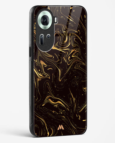 Black Gold Marble Glass Case Phone Cover (Oppo)