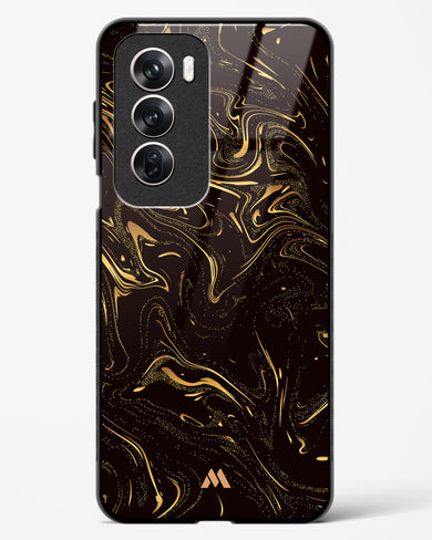 Black Gold Marble Glass Case Phone Cover (Oppo)