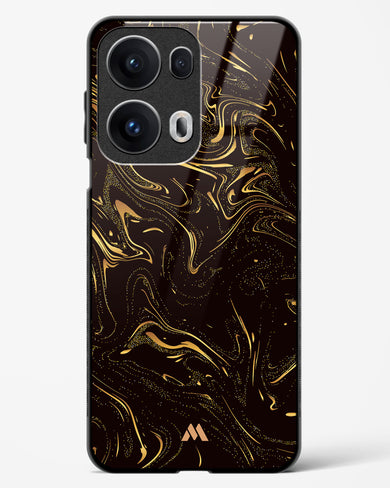 Black Gold Marble Glass Case Phone Cover (Oppo)