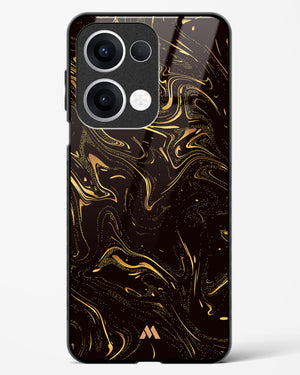 Black Gold Marble Glass Case Phone Cover (Oppo)