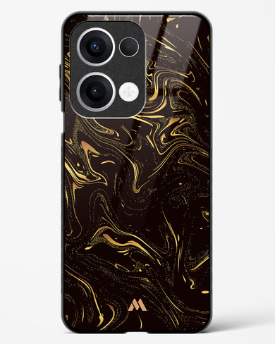 Black Gold Marble Glass Case Phone Cover (Oppo)