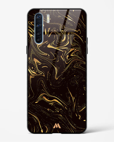 Black Gold Marble Glass Case Phone Cover (Oppo)