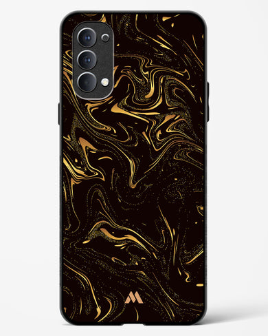 Black Gold Marble Glass Case Phone Cover (Oppo)