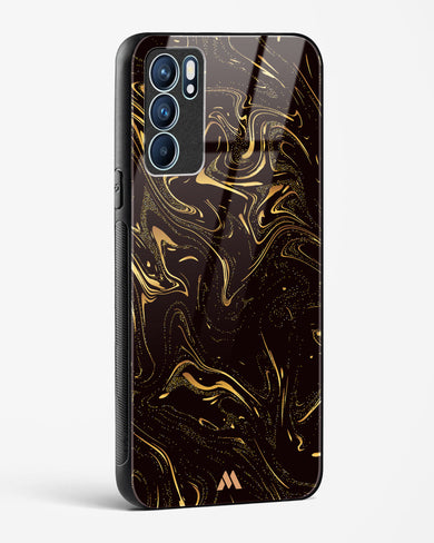 Black Gold Marble Glass Case Phone Cover (Oppo)