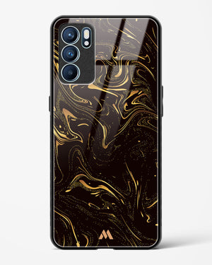 Black Gold Marble Glass Case Phone Cover (Oppo)