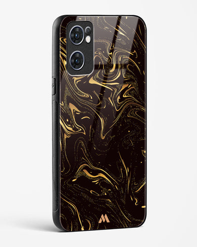 Black Gold Marble Glass Case Phone Cover (Oppo)