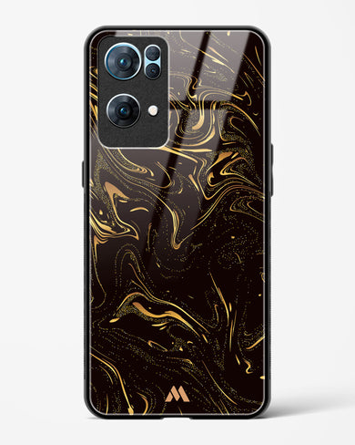 Black Gold Marble Glass Case Phone Cover (Oppo)