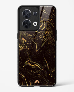 Black Gold Marble Glass Case Phone Cover (Oppo)