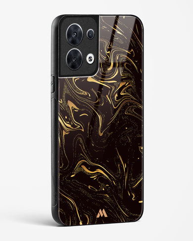 Black Gold Marble Glass Case Phone Cover (Oppo)