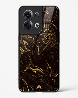 Black Gold Marble Glass Case Phone Cover (Oppo)