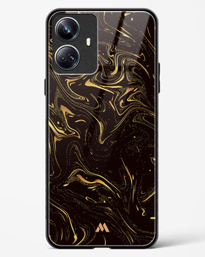 Black Gold Marble Glass Case Phone Cover (Realme)