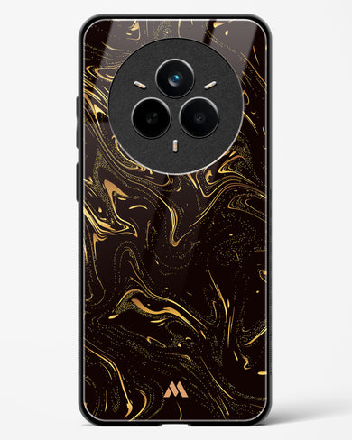 Black Gold Marble Glass Case Phone Cover (Realme)