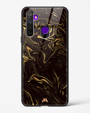 Black Gold Marble Glass Case Phone Cover (Realme)