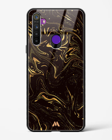 Black Gold Marble Glass Case Phone Cover-(Realme)