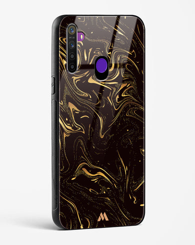 Black Gold Marble Glass Case Phone Cover-(Realme)