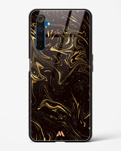 Black Gold Marble Glass Case Phone Cover (Realme)