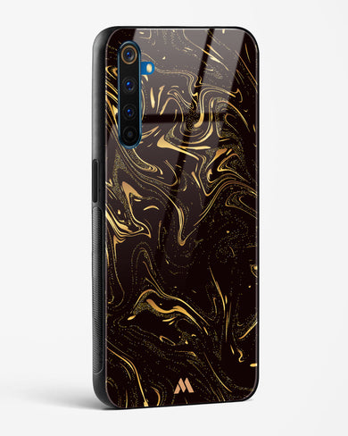 Black Gold Marble Glass Case Phone Cover (Realme)