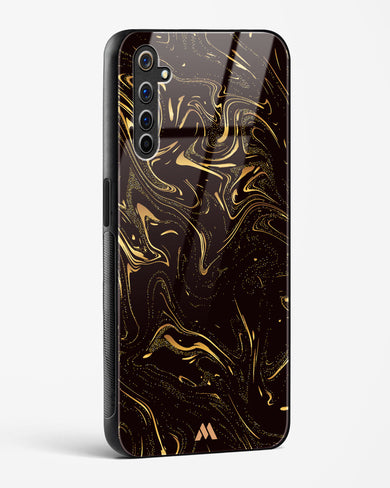 Black Gold Marble Glass Case Phone Cover (Realme)