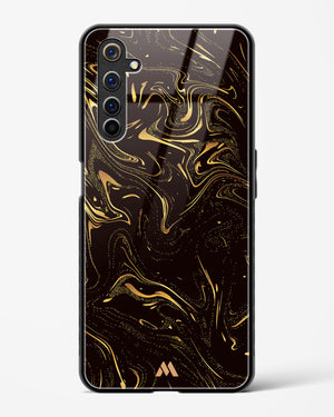 Black Gold Marble Glass Case Phone Cover-(Realme)