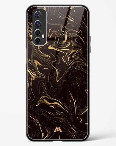 Black Gold Marble Glass Case Phone Cover (Realme)