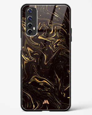 Black Gold Marble Glass Case Phone Cover-(Realme)