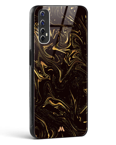 Black Gold Marble Glass Case Phone Cover (Realme)