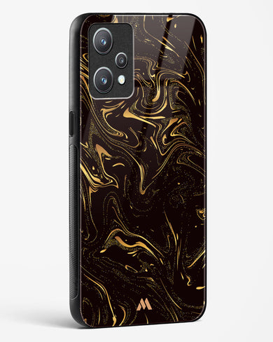 Black Gold Marble Glass Case Phone Cover (Realme)