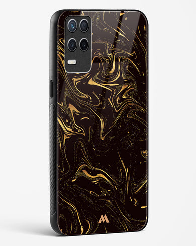 Black Gold Marble Glass Case Phone Cover-(Realme)