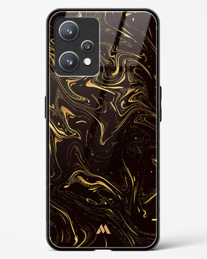 Black Gold Marble Glass Case Phone Cover-(Realme)