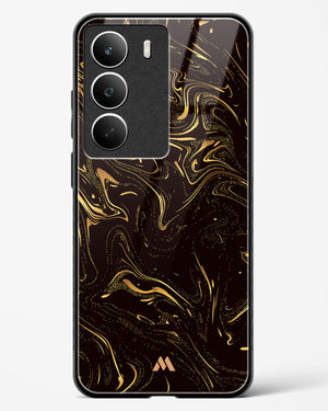 Black Gold Marble Glass Case Phone Cover (Realme)