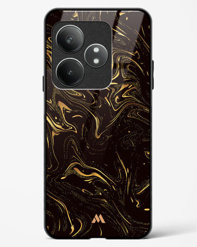 Black Gold Marble Glass Case Phone Cover (Realme)