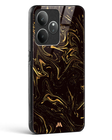 Black Gold Marble Glass Case Phone Cover (Realme)