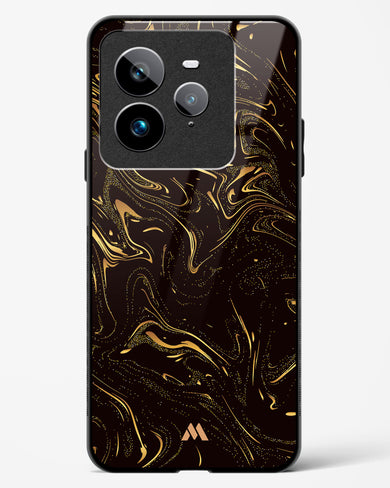 Black Gold Marble Glass Case Phone Cover (Realme)