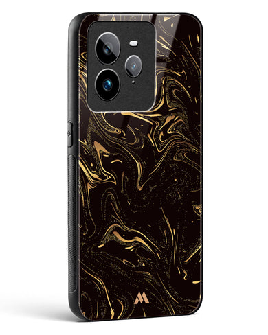 Black Gold Marble Glass Case Phone Cover (Realme)