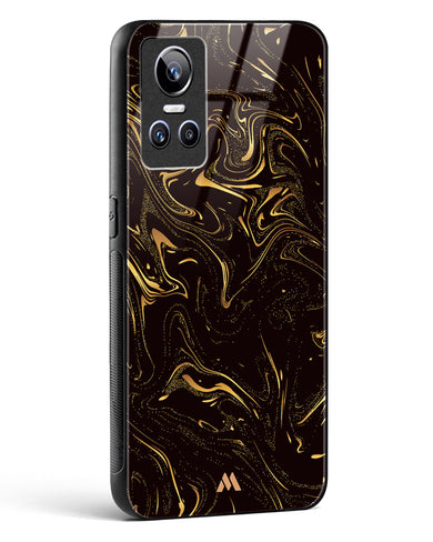 Black Gold Marble Glass Case Phone Cover (Realme)