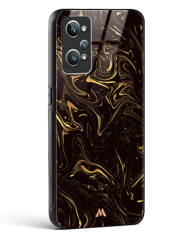 Black Gold Marble Glass Case Phone Cover (Realme)