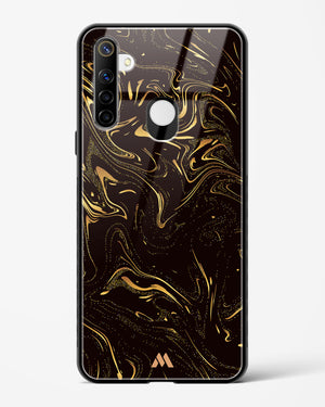 Black Gold Marble Glass Case Phone Cover-(Realme)