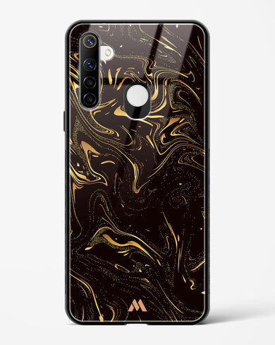 Black Gold Marble Glass Case Phone Cover (Realme)