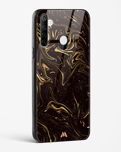 Black Gold Marble Glass Case Phone Cover (Realme)